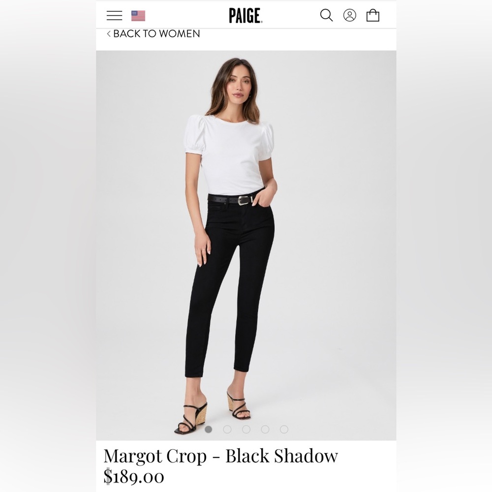 Paige - Black jeans - Margot Crop